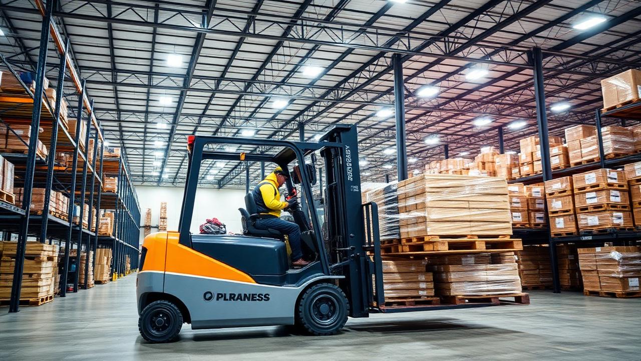 Forklift operations in a distribution center