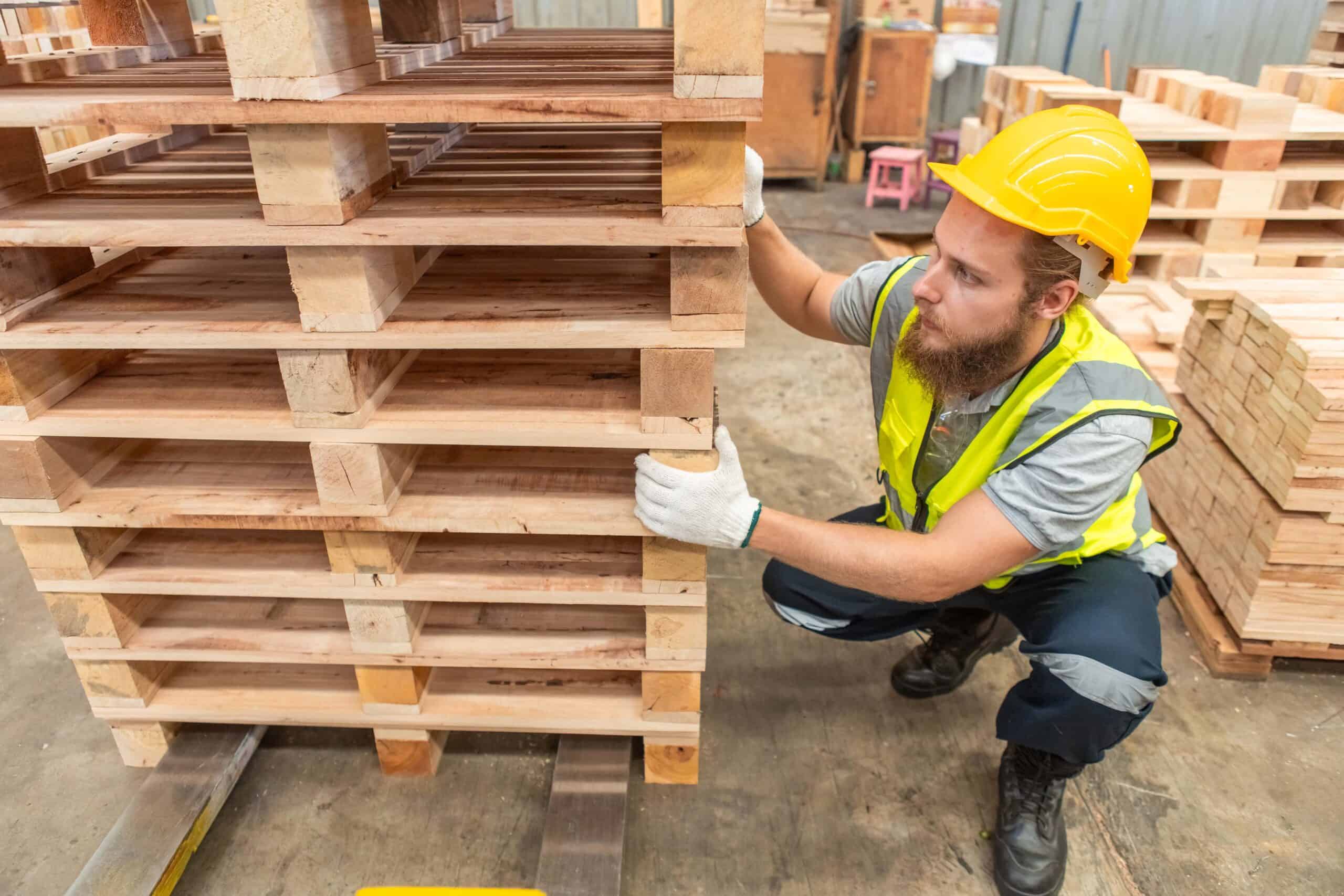 Inspecting pallet base